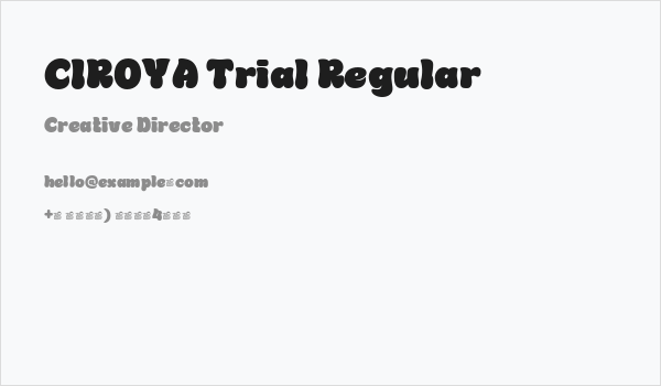 CIROYA Trial Regular Business Card