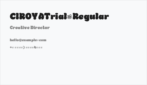 CIROYATrial-Regular Business Card