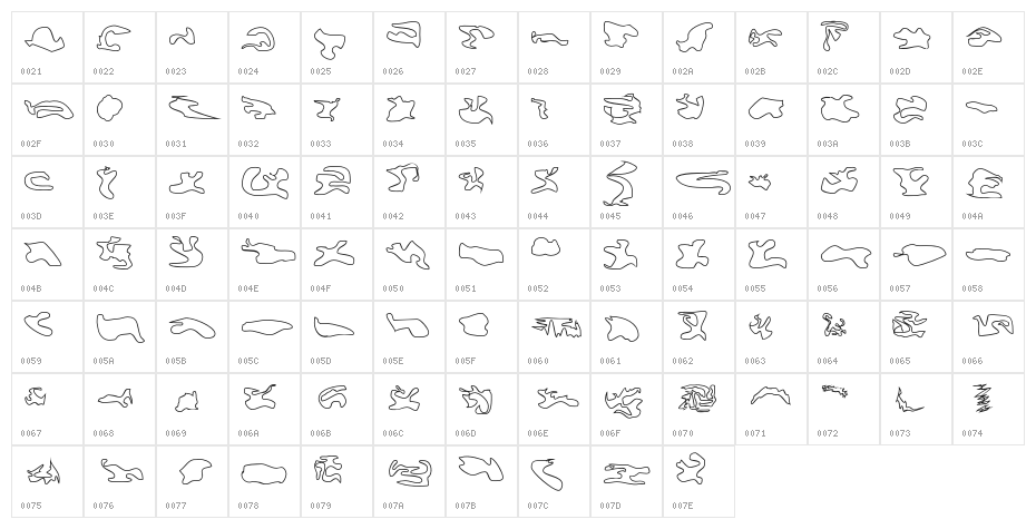 CISF Camouflage Kit Outline Character Map