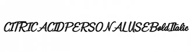 CITRICACID PERSONAL USE Bold Italic  フリーフォントのダウンロード