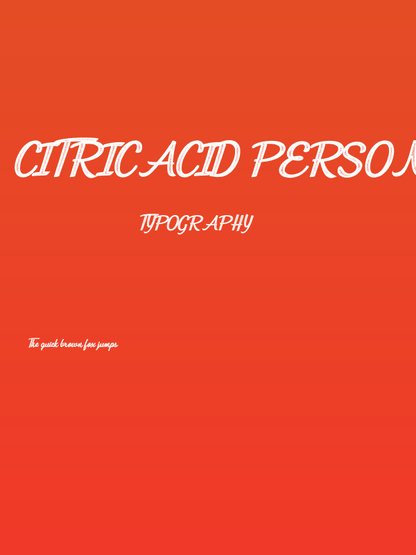 CITRICACID PERSONAL USE Bold Italic Poster