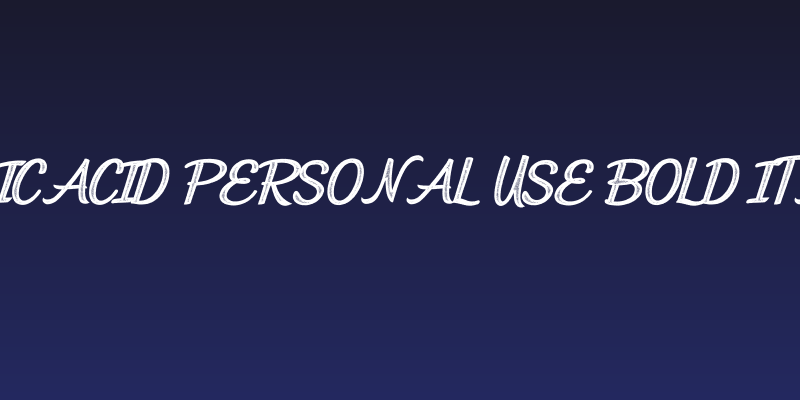 CITRICACID PERSONAL USE Bold Italic Social Header