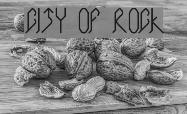 CITY OF ROCK Font examples