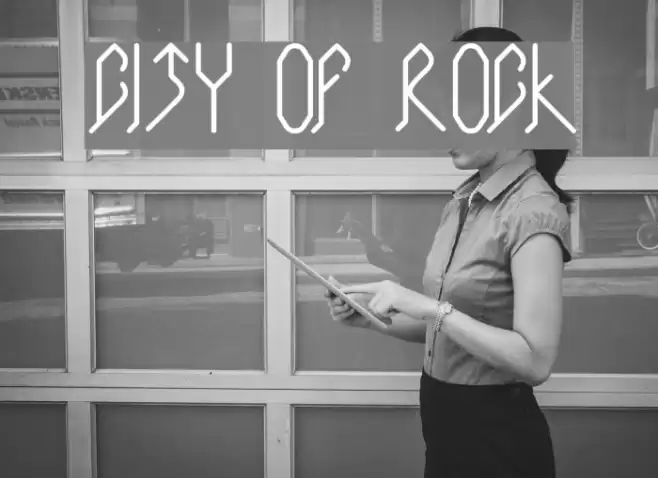 CITY OF ROCK Font examples