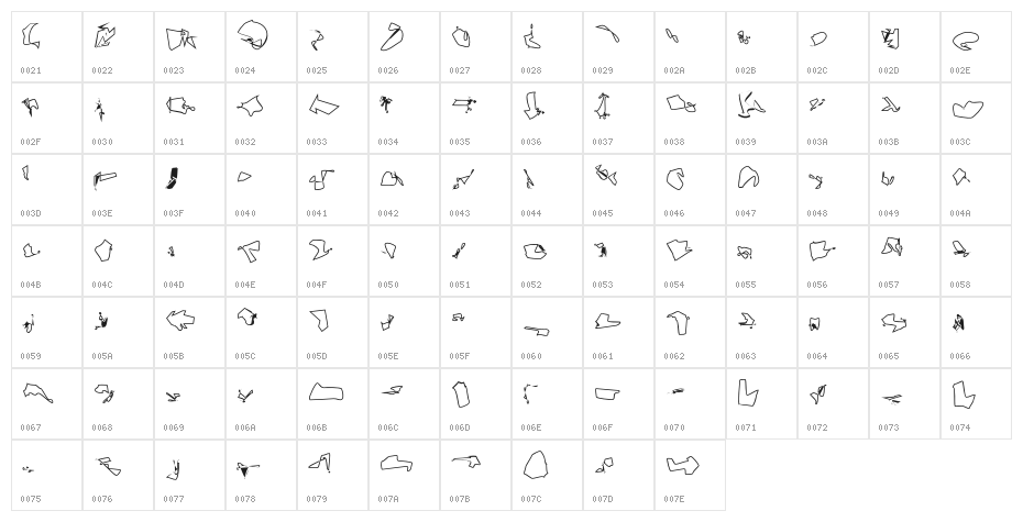 CiSf CamouflageKit II Outline Character Map