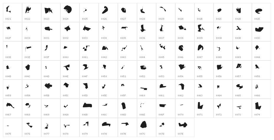 CiSf CamouflageKit II Character Map