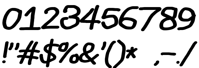CiSf OpenHand Black Extended Oblique Font OTHER CHARS