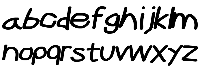 CiSf OpenHand Black Extended Oblique Font LOWERCASE