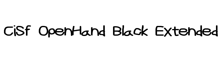 CiSf OpenHand Black Extended Font