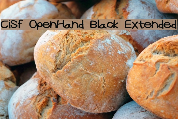 CiSf OpenHand Black Extended Font examples