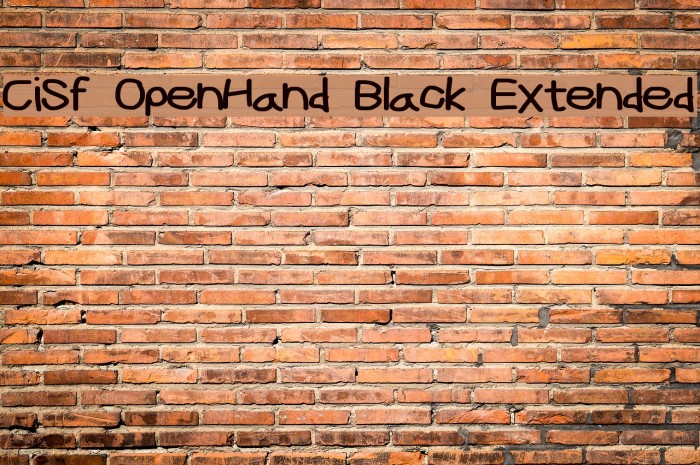 CiSf OpenHand Black Extended Font examples