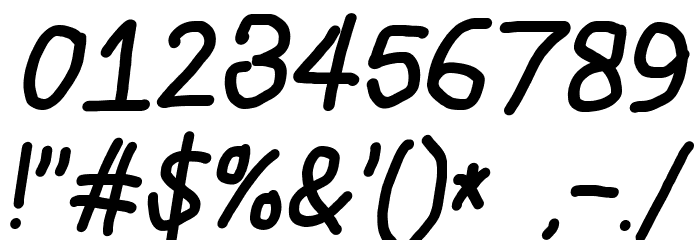 CiSf OpenHand Black Oblique Font OTHER CHARS