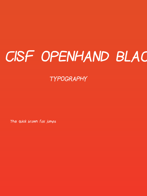 CiSf OpenHand Black Oblique Poster