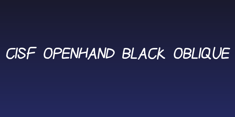 CiSf OpenHand Black Oblique Social Header
