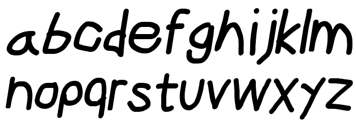 CiSf OpenHand Black Oblique Font LOWERCASE