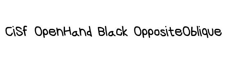 CiSf OpenHand Black OppositeOblique  नि: शुल्क फ़ॉन्ट्स डाउनलोड
