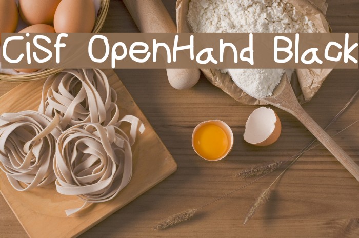 CiSf OpenHand Black Font examples