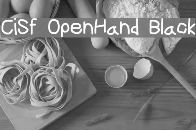 CiSf OpenHand Black フォント examples