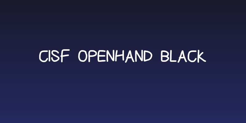 CiSf OpenHand Black Social Header