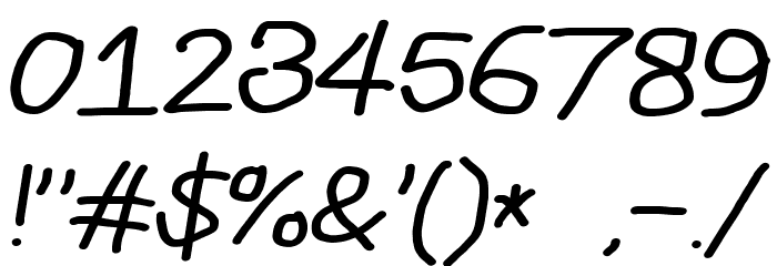CiSf OpenHand Bold Extended Oblique Font OTHER CHARS