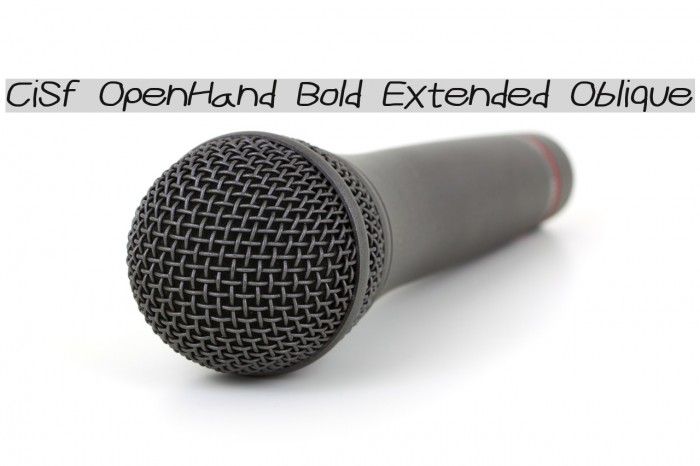CiSf OpenHand Bold Extended Oblique Font examples