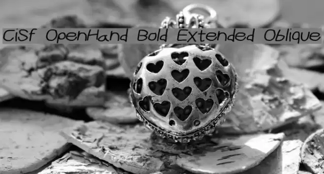 CiSf OpenHand Bold Extended Oblique Шрифта examples
