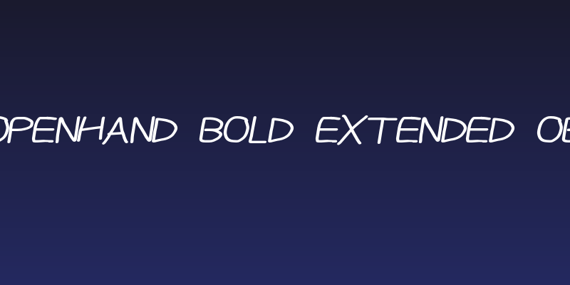 CiSf OpenHand Bold Extended Oblique Social Header