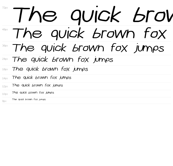 CiSf OpenHand Bold Extended Oblique Waterfall