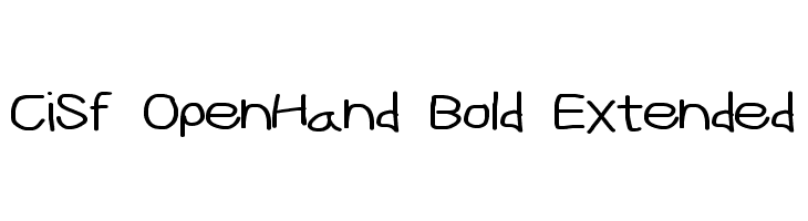 CiSf OpenHand Bold Extended फ़ॉन्ट
