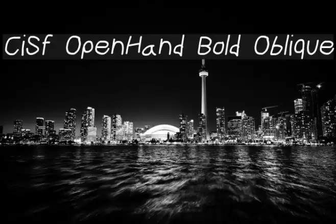 CiSf OpenHand Bold Oblique Font examples