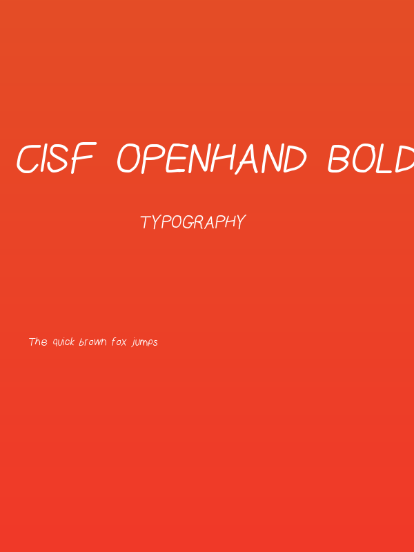 CiSf OpenHand Bold Oblique Poster