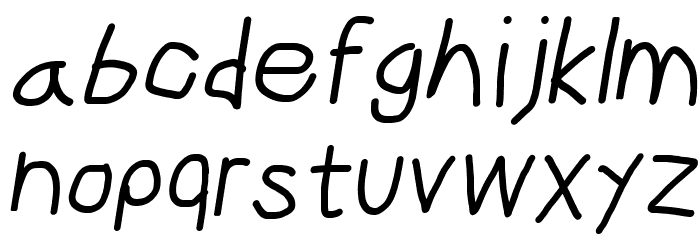 CiSf OpenHand Bold Oblique Font LOWERCASE