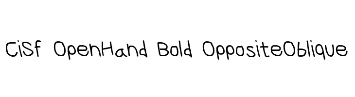 CiSf OpenHand Bold OppositeOblique  Fuentes Gratis Descargar