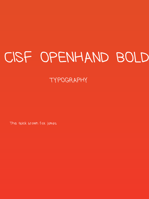 CiSf OpenHand Bold OppositeOblique Poster