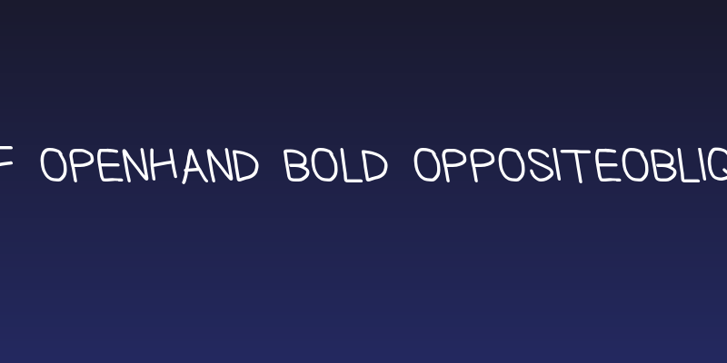CiSf OpenHand Bold OppositeOblique Social Header