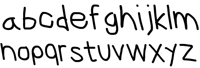 CiSf OpenHand Bold OppositeOblique Font LOWERCASE