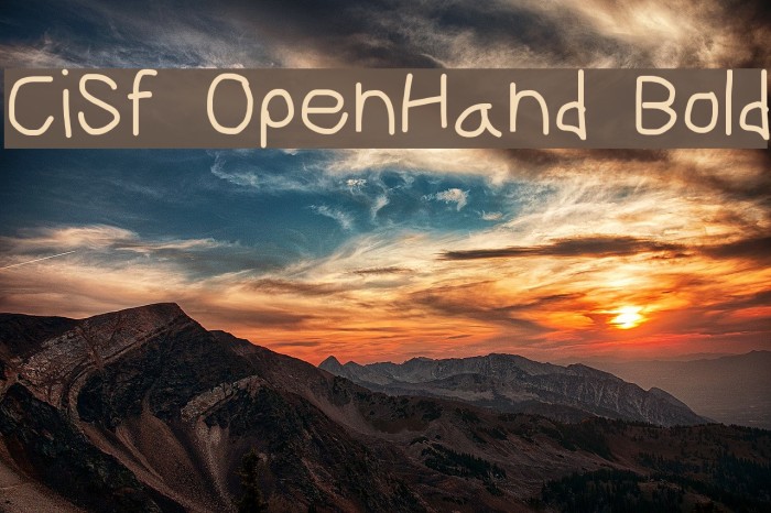 CiSf OpenHand Bold Font examples