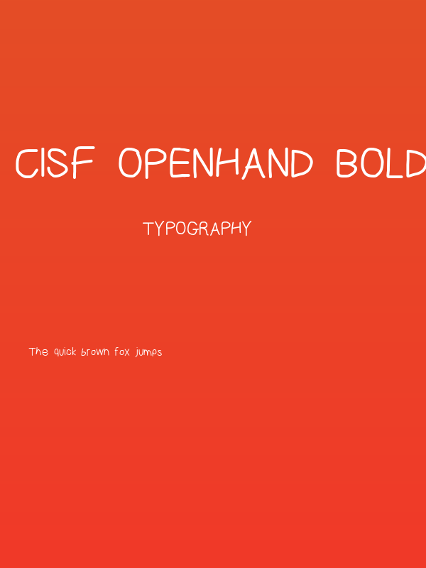 CiSf OpenHand Bold Poster