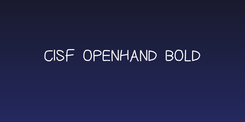 CiSf OpenHand Bold Social Header