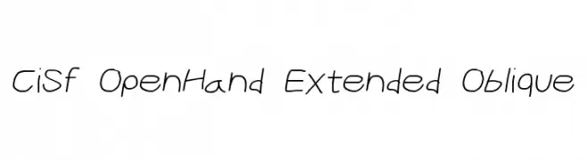 CiSf OpenHand Extended Oblique  フリーフォントのダウンロード