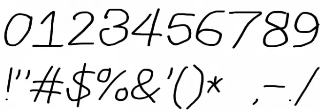 CiSf OpenHand Extended Oblique フォント その他の文字