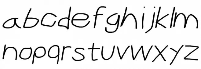 CiSf OpenHand Extended Oblique フォント 小文字