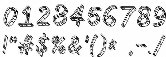 CiSf OpenHand Glass Oblique Font OTHER CHARS