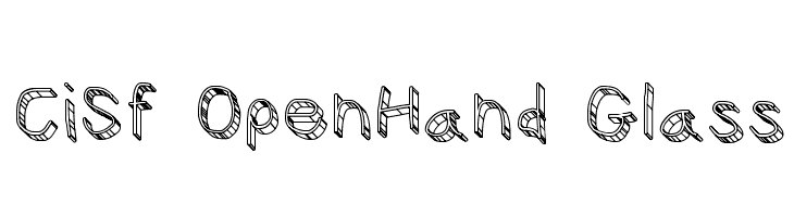 CiSf OpenHand Glass Font