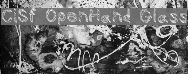 CiSf OpenHand Glass Schriftart examples