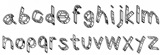 CiSf OpenHand Glass Schriftart Kleinbuchstaben