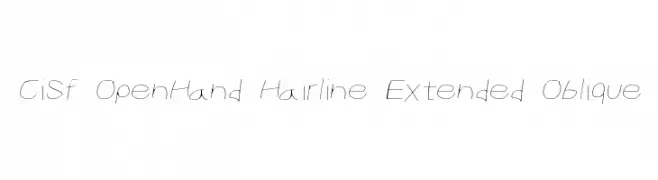 CiSf OpenHand Hairline Extended Oblique  フリーフォントのダウンロード
