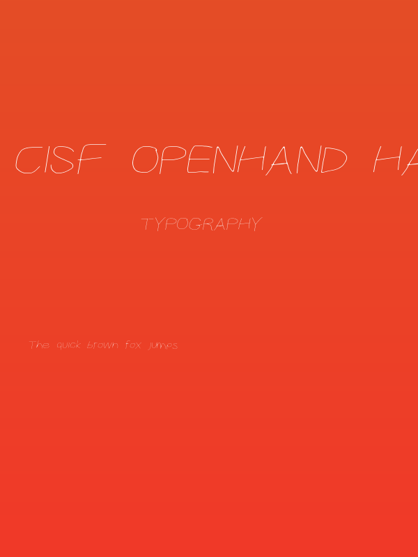 CiSf OpenHand Hairline Extended Oblique Poster