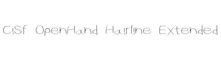 CiSf OpenHand Hairline Extended  Descarca Fonturi Gratis