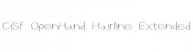 CiSf OpenHand Hairline Extended  フリーフォントのダウンロード